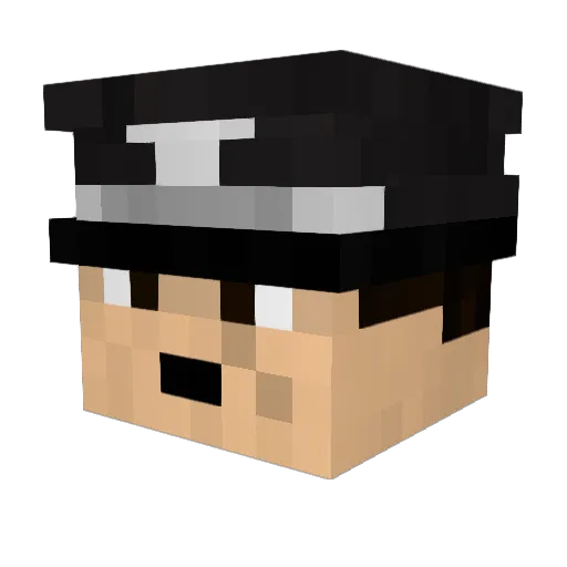 Kaa0os Minecraft avatar head, 3D render