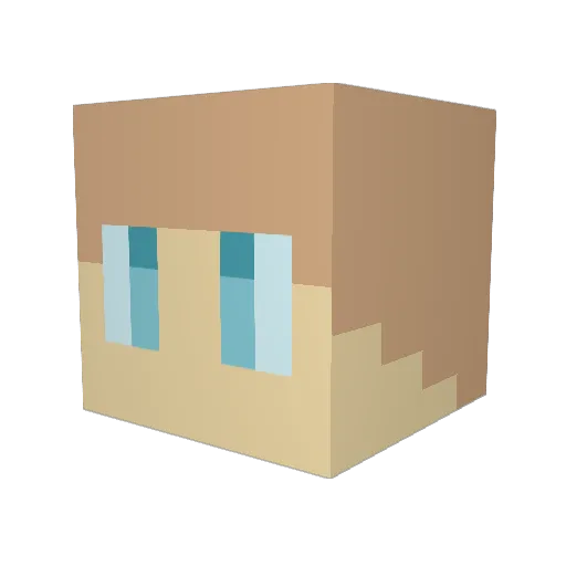 KaaPoof Minecraft avatar head, 3D render
