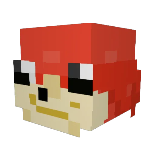 Kaaaawelo Minecraft avatar head, 3D render