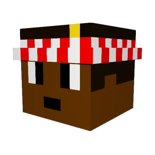 Kaaairo Minecraft avatar head, 3D render
