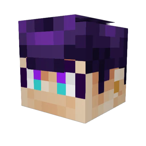 Kaaft Minecraft avatar head, 3D render