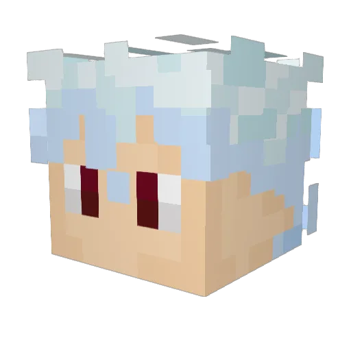 Kaahtsu Minecraft avatar head, 3D render