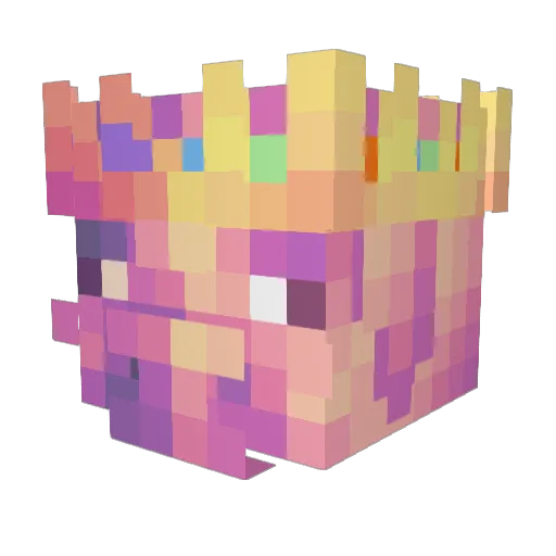 Kaakkii Minecraft avatar head, 3D render