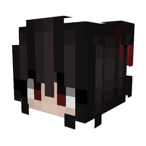 Kaakuni Minecraft avatar head, 3D render