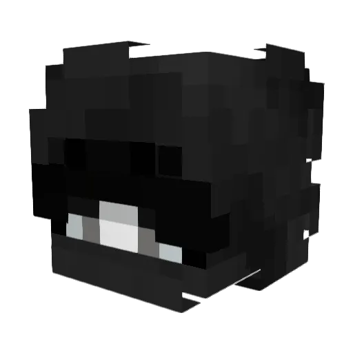 KaalaGajar Minecraft avatar head, 3D render