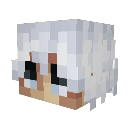 Kaaldur Minecraft avatar head, 3D render