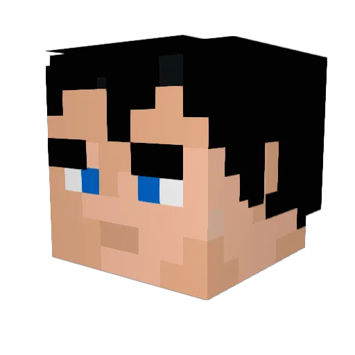 Kaallz Minecraft avatar head, 3D render