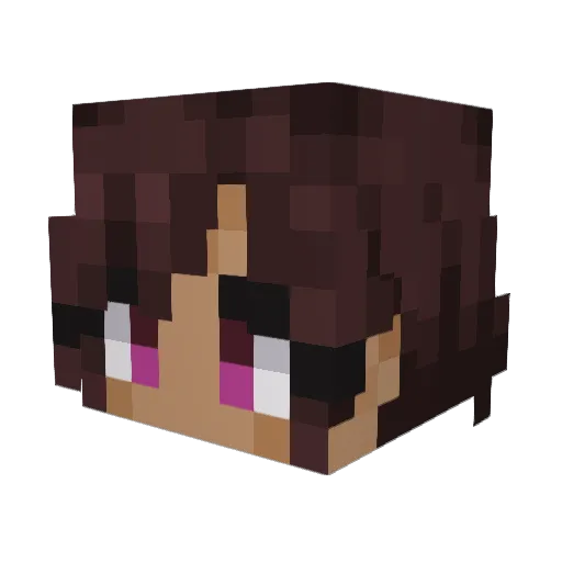 KaamiRose Minecraft avatar head, 3D render