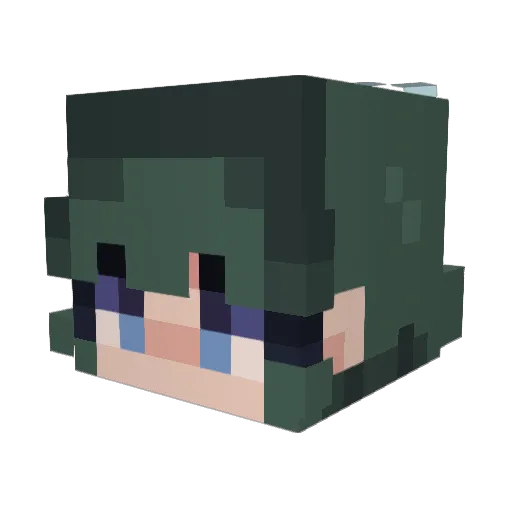 Kaamu Minecraft avatar head, 3D render