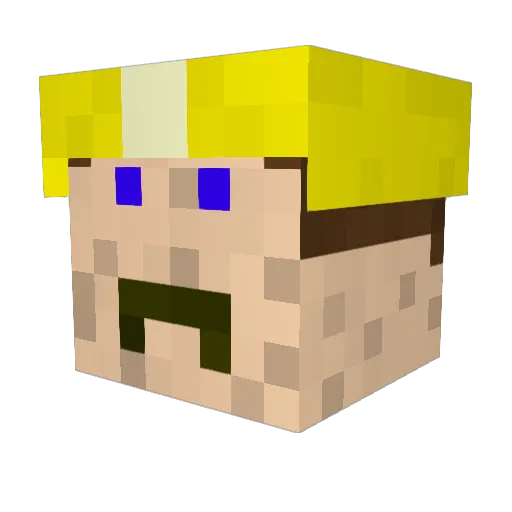 Kaan Minecraft avatar head, 3D render