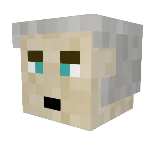 Kaapski Minecraft avatar head, 3D render