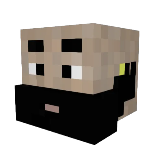 Kaarism Minecraft avatar head, 3D render