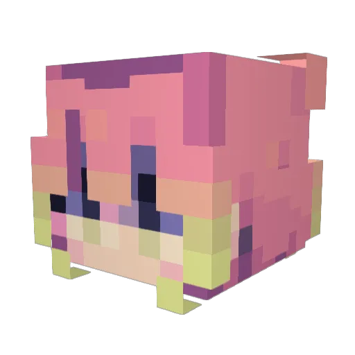 KaarmaChan Minecraft avatar head, 3D render