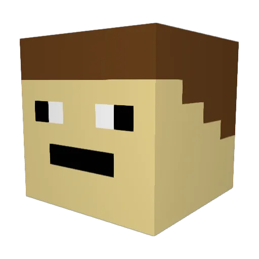 KaarsCraft Minecraft avatar head, 3D render