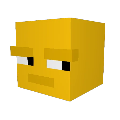 Kaarut Minecraft avatar head, 3D render