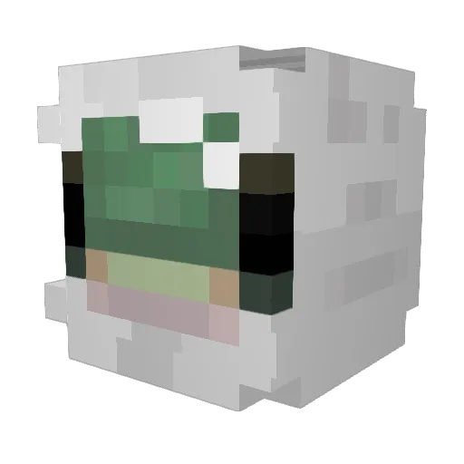 Kaaseon Minecraft avatar head, 3D render