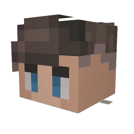 KaashAsh Minecraft avatar head, 3D render