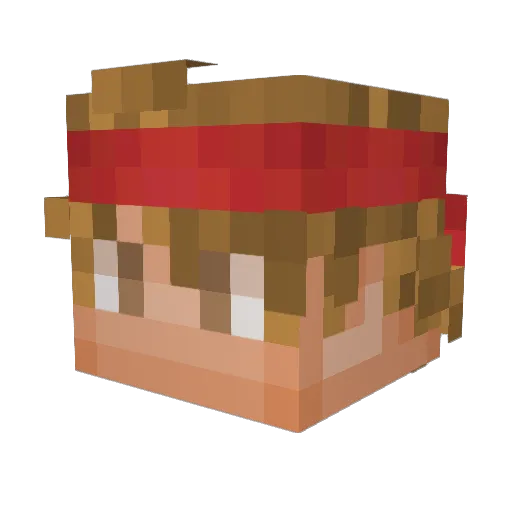 Kaassouvlees Minecraft avatar head, 3D render