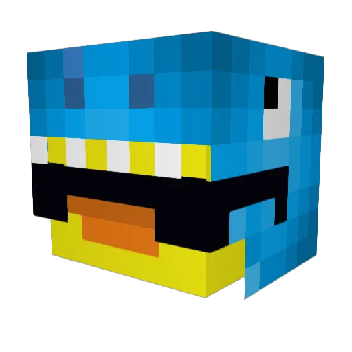 Kaayseth Minecraft avatar head, 3D render