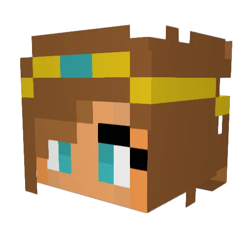 Kaayyp Minecraft avatar head, 3D render