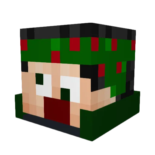 Kaazix Minecraft avatar head, 3D render