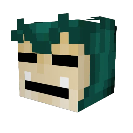 Kaazzrael Minecraft avatar head, 3D render