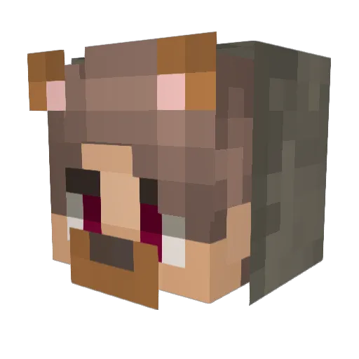 Kabacik Minecraft avatar head, 3D render