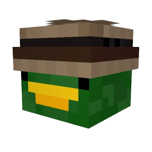 Kabafaser Minecraft avatar head, 3D render