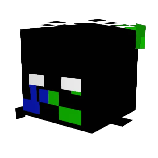 KabakraX Minecraft avatar head, 3D render