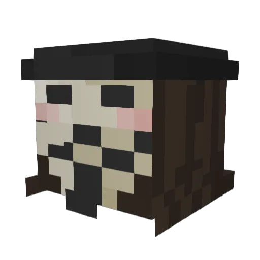 Kabanonz Minecraft avatar head, 3D render