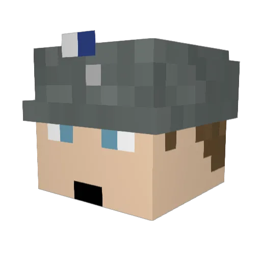 Kabbe666 Minecraft avatar head, 3D render