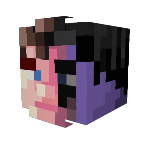 Kabbom Minecraft avatar head, 3D render