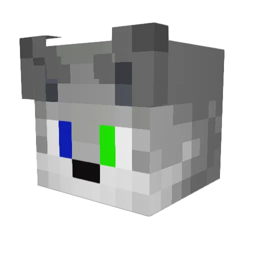 Kabed Minecraft avatar head, 3D render