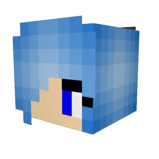 KabiShi Minecraft avatar head, 3D render