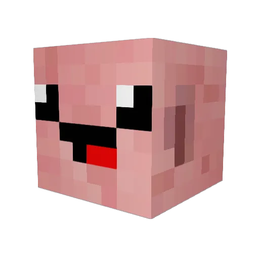 Kabir_Crip_Blood Minecraft avatar head, 3D render