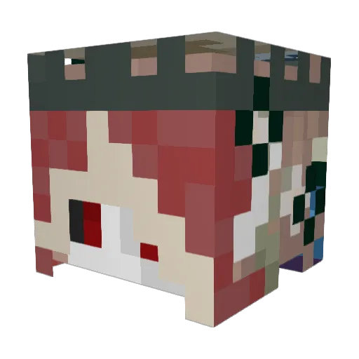 Kablammers Minecraft avatar head, 3D render