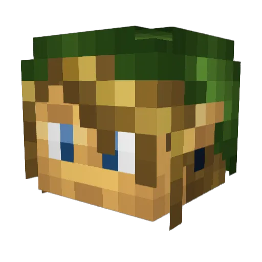 Kableee Minecraft avatar head, 3D render