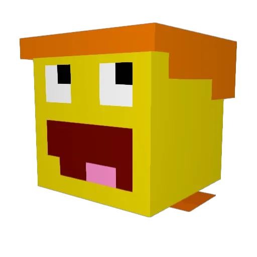 Kablooey_ Minecraft avatar head, 3D render