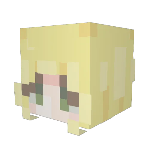 Kabobete Minecraft avatar head, 3D render