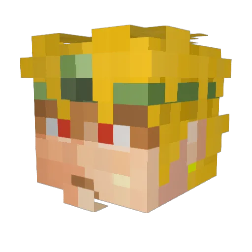 Kaboom8665 Minecraft avatar head, 3D render