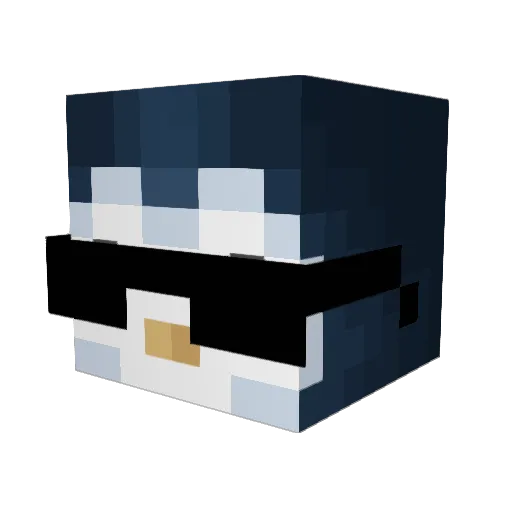 Kaboom_109 Minecraft avatar head, 3D render