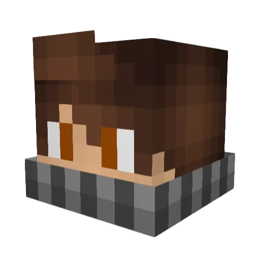 Kabooter Minecraft avatar head, 3D render