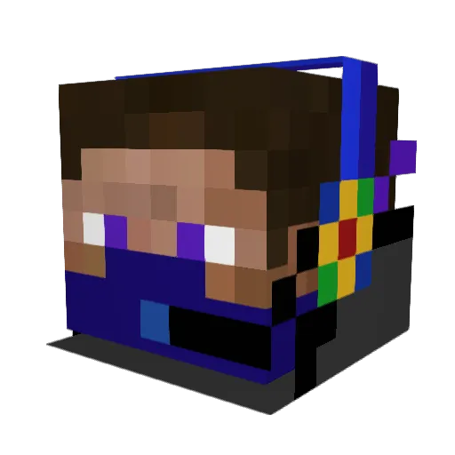 Kaboyio Minecraft avatar head, 3D render