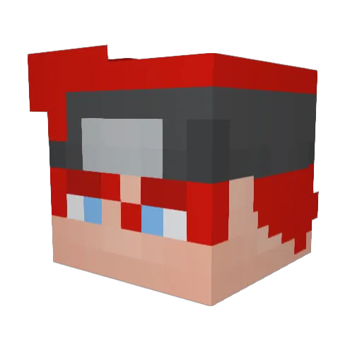 Kabu808 Minecraft avatar head, 3D render