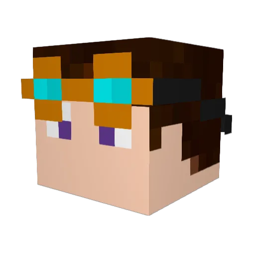 Kabulouser Minecraft avatar head, 3D render