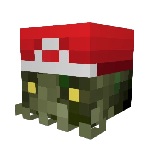 Kabutak Minecraft avatar head, 3D render