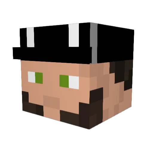 Kabutim Minecraft avatar head, 3D render
