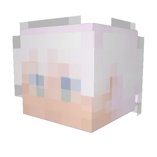 Kac0de Minecraft avatar head, 3D render