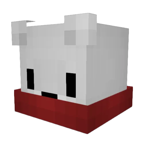 Kaca_WTF Minecraft avatar head, 3D render