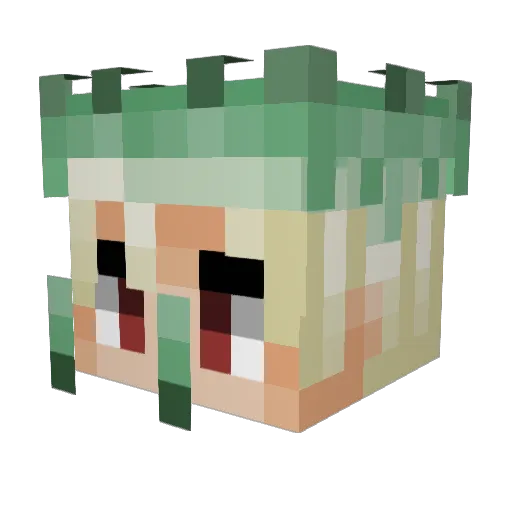 Kacchan1201 Minecraft avatar head, 3D render